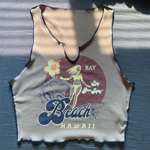 SHEIN , size medium, brown Hawaiian design